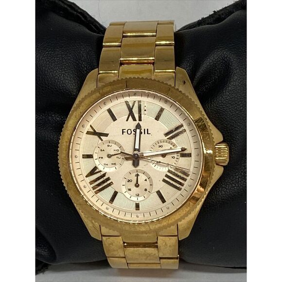 Fossil AM4511 Womens Stainless Steel Analog Rose Gold Dial Quartz Watch XX425 - Picture 3 of 12